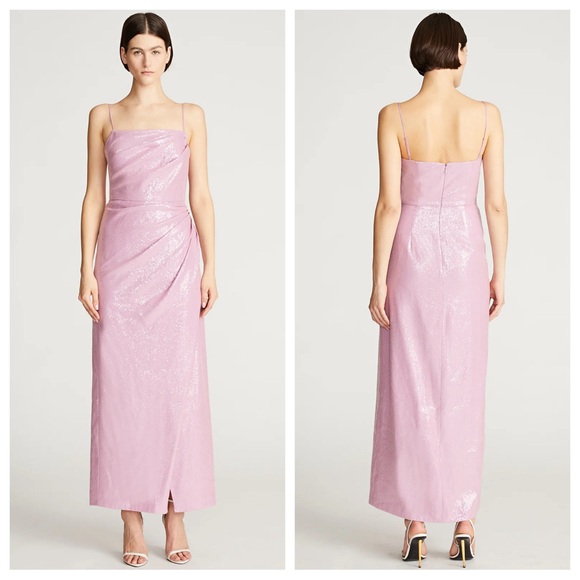 HALSTON Alania Gown In Stretch Sequin - Picture 4 of 4